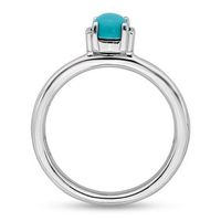 Stackable Expressions™ 5.0mm Simulated Turquoise Ring in Sterling Silver|Peoples Jewellers