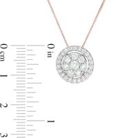 0.69 CT. T.W. Composite Diamond Frame Pendant in 10K Rose Gold|Peoples Jewellers