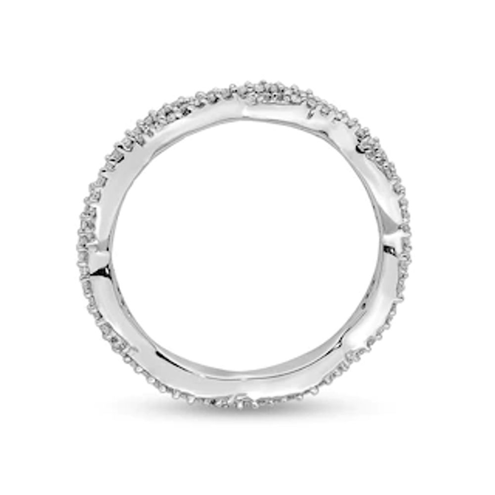 Stackable Expressions™ 0.24 CT. T.W. Diamond Twist Band in Sterling Silver|Peoples Jewellers