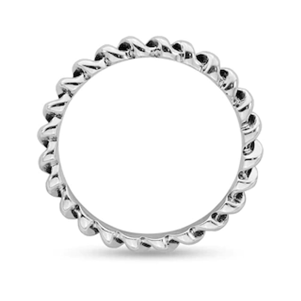 Stackable Expressions™ 2.5mm Twist Antique-Finished Ring in Sterling Silver|Peoples Jewellers