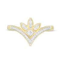 0.147 CT. T.W. Diamond Chevron Marquise Ring in 10K Gold|Peoples Jewellers