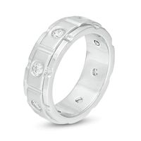 Men's 0.50 CT. T.W. Diamond Band in 10K White Gold|Peoples Jewellers