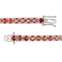 4.0mm Garnet Tennis Bracelet in Sterling Silver|Peoples Jewellers