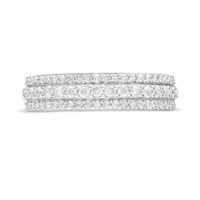 0.45 CT. T.W. Diamond Triple-Row Band in 10K White Gold|Peoples Jewellers