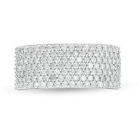 0.96 CT. T.W. Diamond Multi-Row Band in 10K Gold|Peoples Jewellers