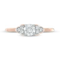 0.37 CT. T.W. Diamond Tri-Sides Engagement Ring in 10K Rose Gold|Peoples Jewellers