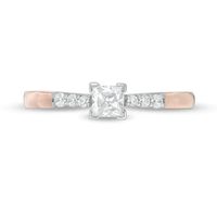 0.29 CT. T.W. Princess-Cut Diamond Engagement Ring in 10K Rose Gold|Peoples Jewellers