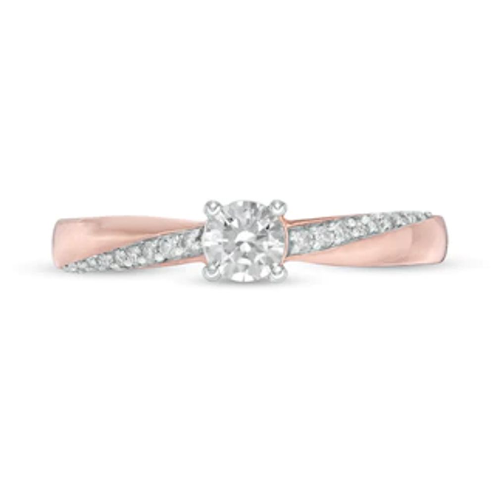 0.29 CT. T.W. Diamond Engagement Ring in 10K Rose Gold|Peoples Jewellers