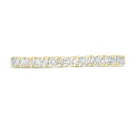 0.065 CT. T.W. Baguette and Round Diamond Alternating Anniversary Band in 10K Gold|Peoples Jewellers