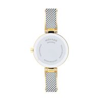 Ladies' Movado Amika Two-Tone Mesh Bangle Watch with White Mother-of Pearl Dial (Model: 0607362)|Peoples Jewellers