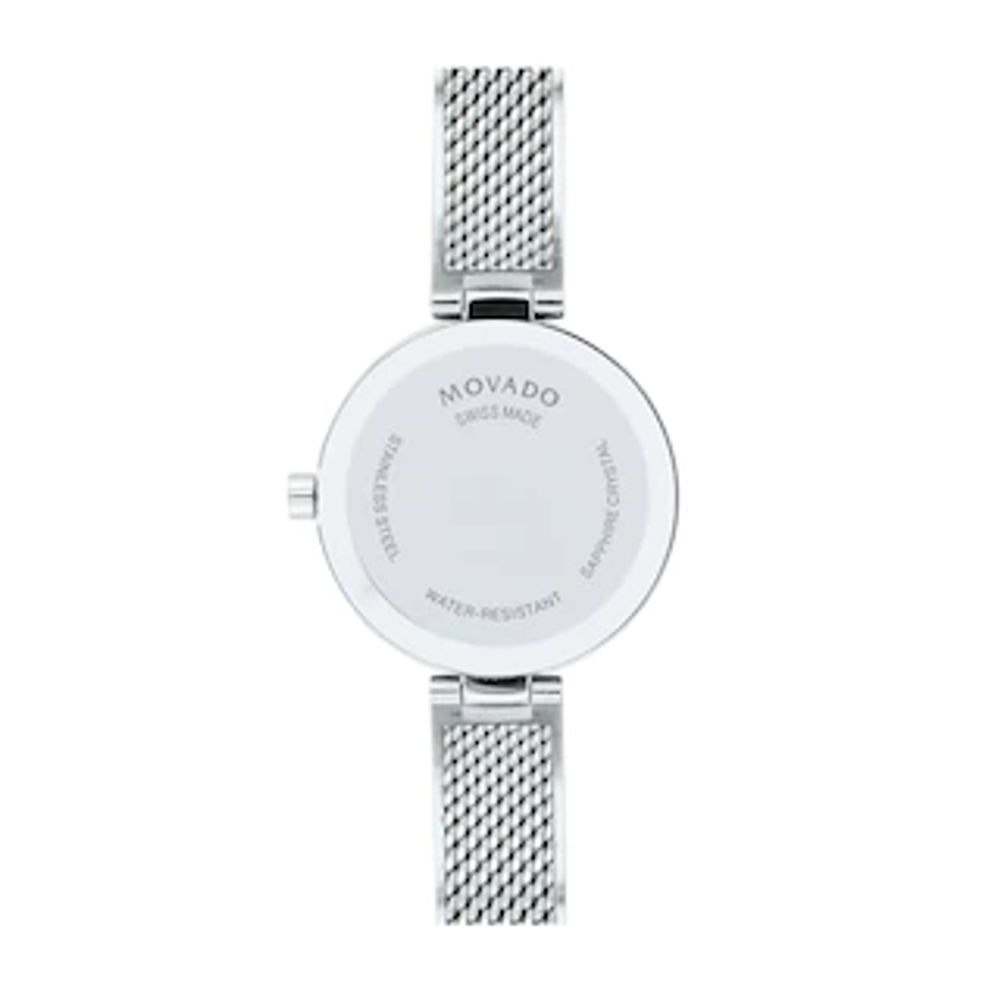 Ladies' Movado Amika Mesh Bangle Watch with White Mother-of Pearl Dial (Model: 0607361)|Peoples Jewellers