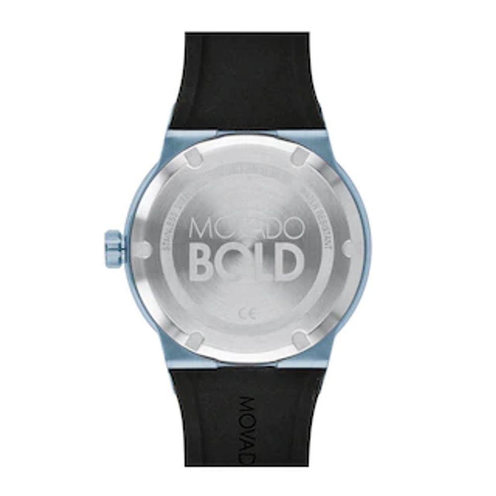 Men's Movado Bold®Blue IP Strap Watch with Black Dial (Model: 3600626)|Peoples Jewellers