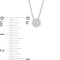 0.08 CT. T.W. Diamond Frame Pendant in Sterling Silver|Peoples Jewellers