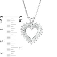 CT. T.W. Diamond Heart Pendant in 10K White Gold|Peoples Jewellers