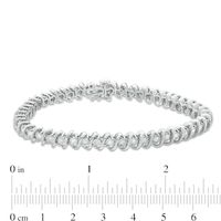 CT. T.W. Diamond "S" Tennis Bracelet in Sterling Silver