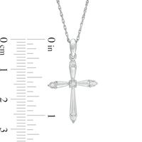 Diamond Accent Cross Pendant in Sterling Silver|Peoples Jewellers