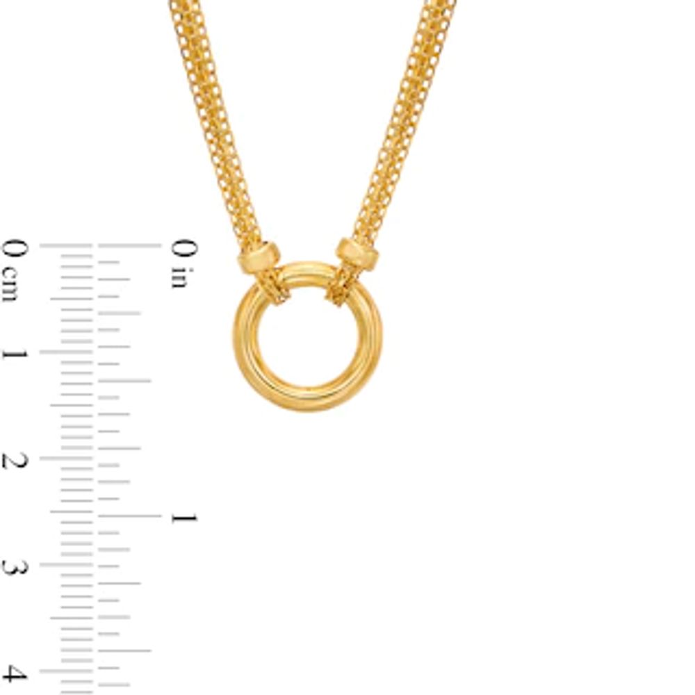 Open Circle Bismark Chain Necklace in 14K Gold - 16.25"|Peoples Jewellers