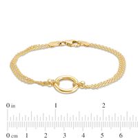 Open Circle Bismark Chain Bracelet in 14K Gold - 7.5"|Peoples Jewellers