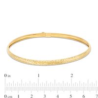 Diamond-Cut Flex Bangle and Hoop Earrings Set in 10K Gold - 7.5"|Peoples Jewellers