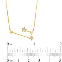 Diamond Accent Aries Constellation Necklace in Sterling Silver with14K Gold Plate|Peoples Jewellers