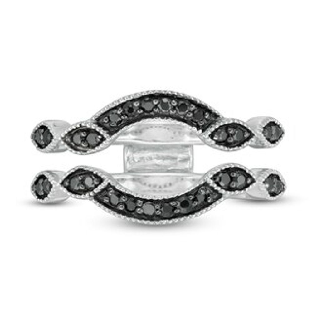 0.23 CT. T.W. Black Diamond Contour Solitaire Enhancer in 10K White Gold|Peoples Jewellers