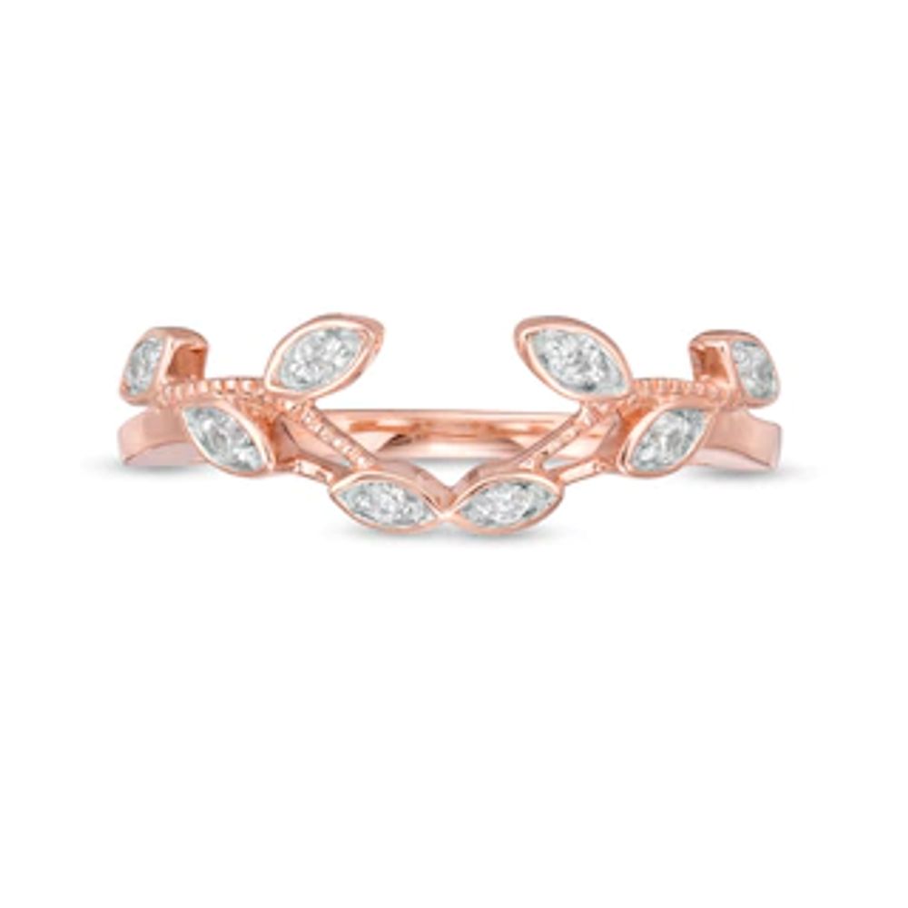 0.085 CT. T.W. Diamond Leaf Solitaire Enhancer in 10K Rose Gold|Peoples Jewellers