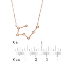 0.04 CT. T.W. Diamond Taurus Constellation Bezel-Set Necklace in 10K Rose Gold|Peoples Jewellers