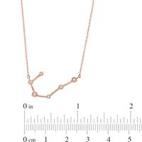 0.04 CT. T.W. Diamond Cancer Constellation Bezel-Set Necklace in 10K Rose Gold|Peoples Jewellers