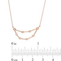 0.04 CT. T.W. Diamond Capricorn Constellation Bezel-Set Necklace in 10K Rose Gold|Peoples Jewellers