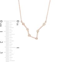 0.04 CT. T.W. Diamond Pisces Constellation Bezel-Set Necklace in 10K Rose Gold|Peoples Jewellers