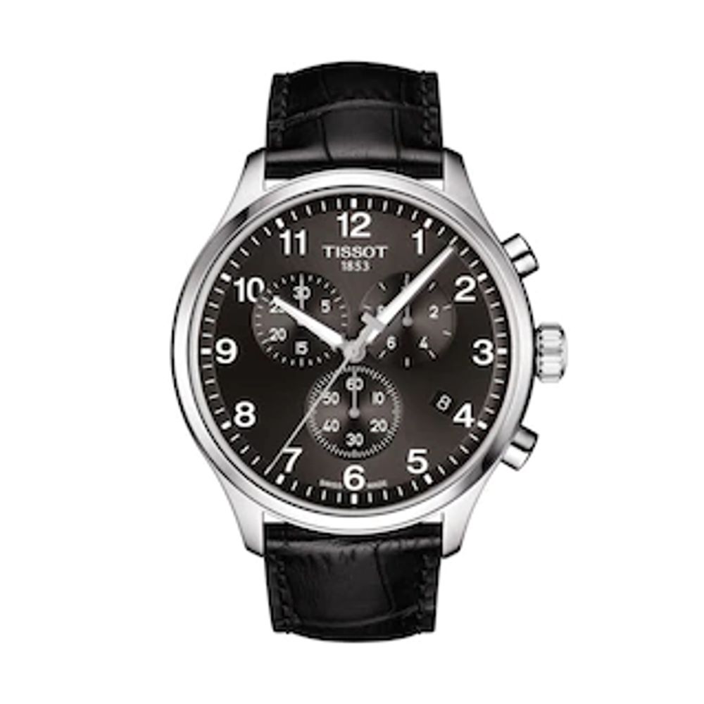 Men's Tissot XL Classic Chronograph Strap Watch with Black Dial (Model: T116.617.16.057.00)|Peoples Jewellers