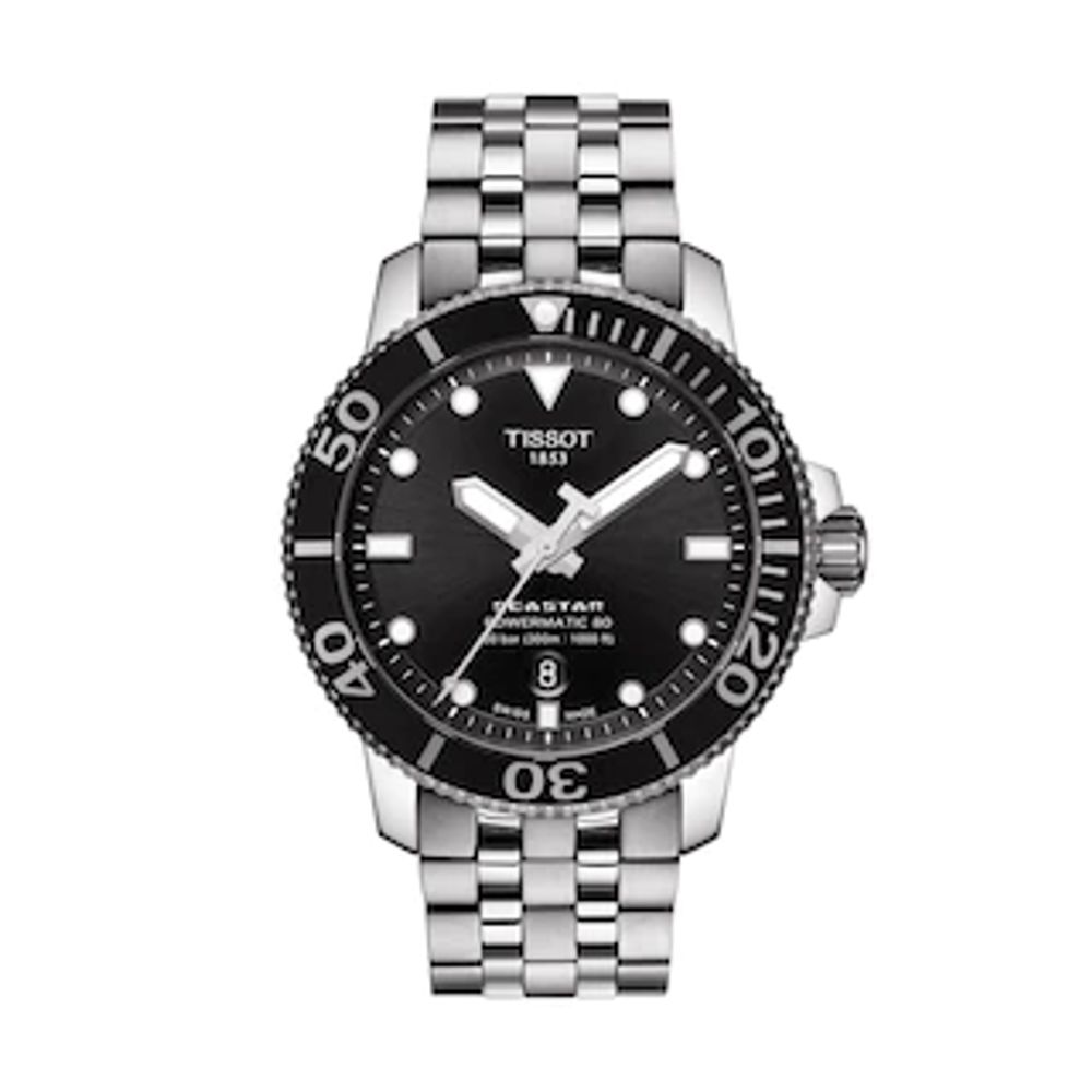 Men's Tissot Seastar 1000 Powermatic 80 Automatic Watch with Black Dial (Model: T120.407.11.051.00)|Peoples Jewellers