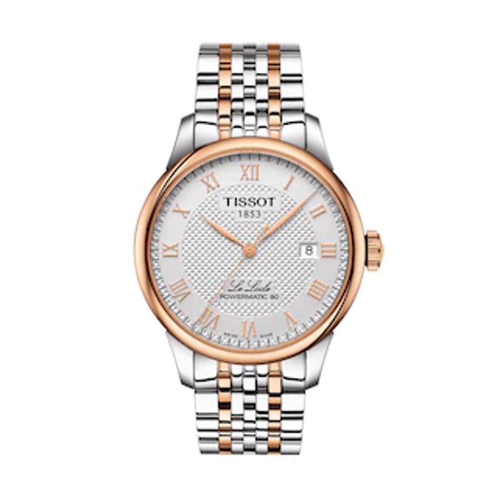 Men's Tissot Le Locle Powermatic 80 Automatic Two-Tone Watch with Silver-Tone Dial (Model: T006.407.22.033.00)|Peoples Jewellers