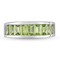 Baguette-Cut Peridot Band in Sterling Silver|Peoples Jewellers