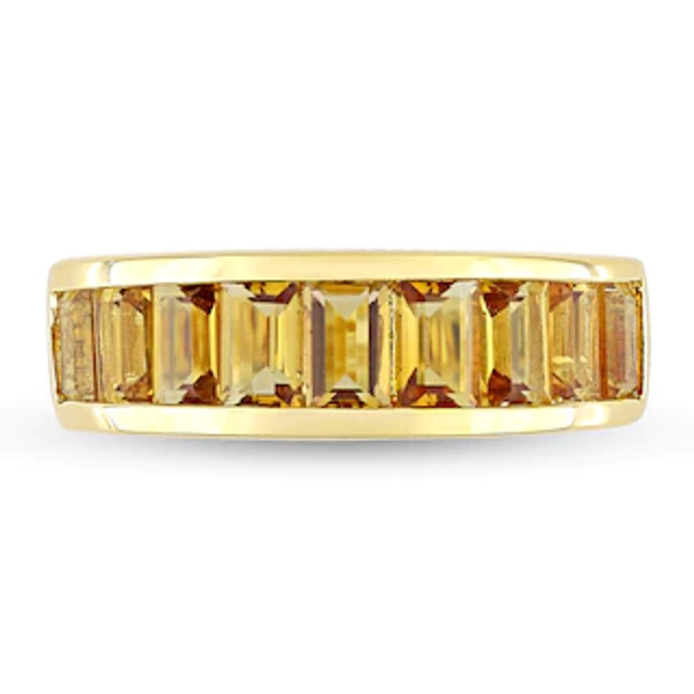 Baguette-Cut Citrine Band in Sterling Silver with Yellow Rhodium|Peoples Jewellers