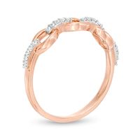 0.086 CT. T.W. Diamond Oval Link Band in 10K Rose Gold|Peoples Jewellers