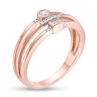 0.085 CT. T.W. Diamond Multi-Row Ring in 10K Rose Gold|Peoples Jewellers