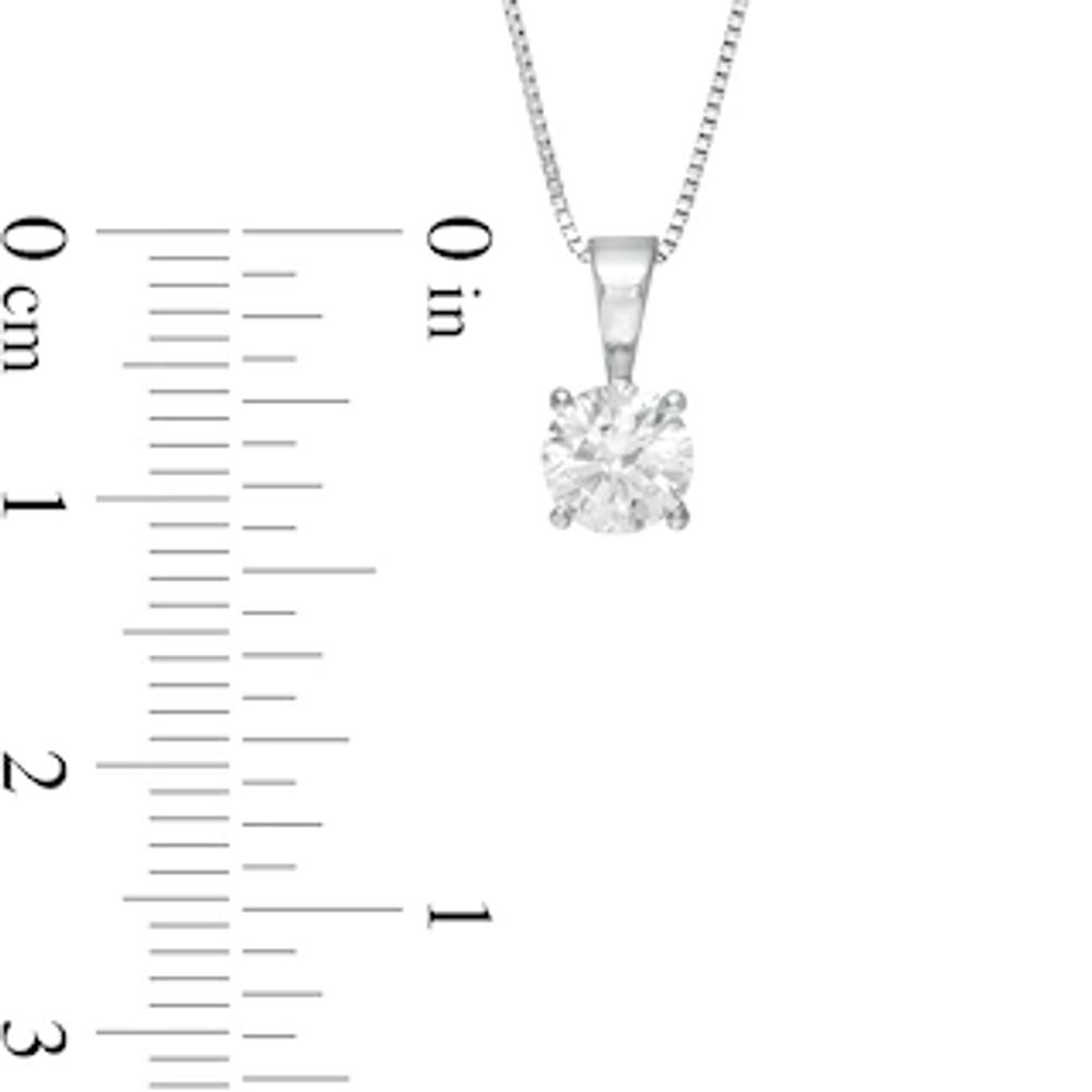 0.58 CT. Certified Canadian Diamond Solitaire Pendant in 10K White Gold (I/I3)|Peoples Jewellers