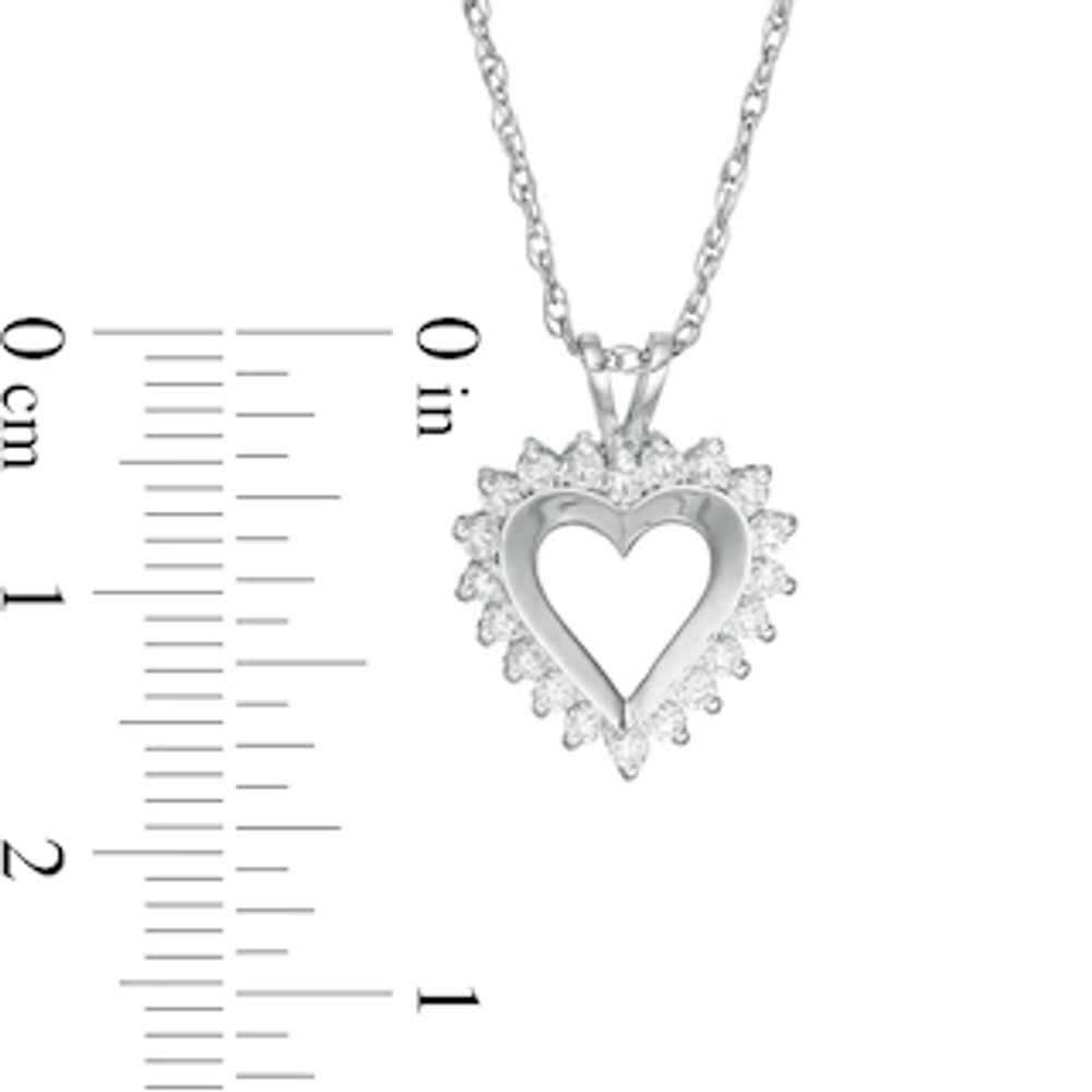 0.25 CT. T.W. Diamond Heart Pendant in 10K White Gold|Peoples Jewellers