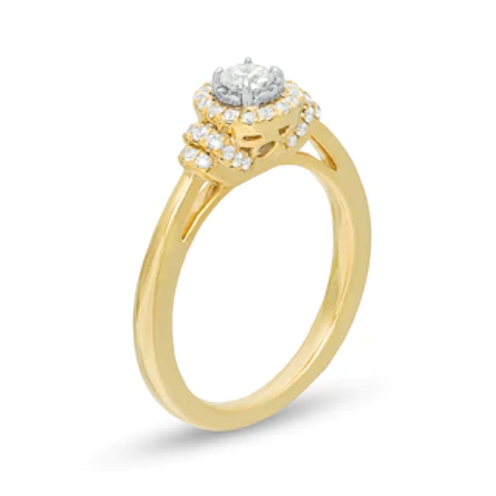 0.40 CT. T.W. Diamond Frame Engagement Ring in 10K Gold|Peoples Jewellers