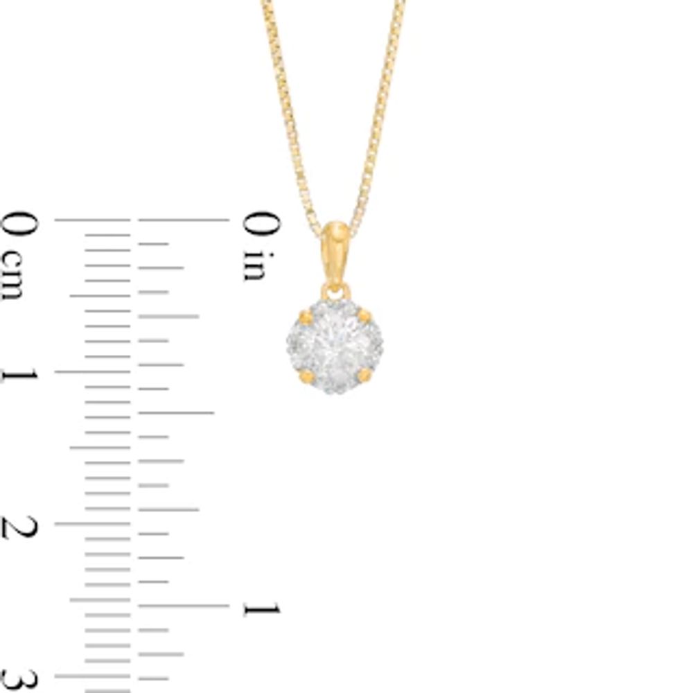 CT. T.W. Certified Canadian Diamond Frame Pendant in 14K Gold (I/I2)|Peoples Jewellers