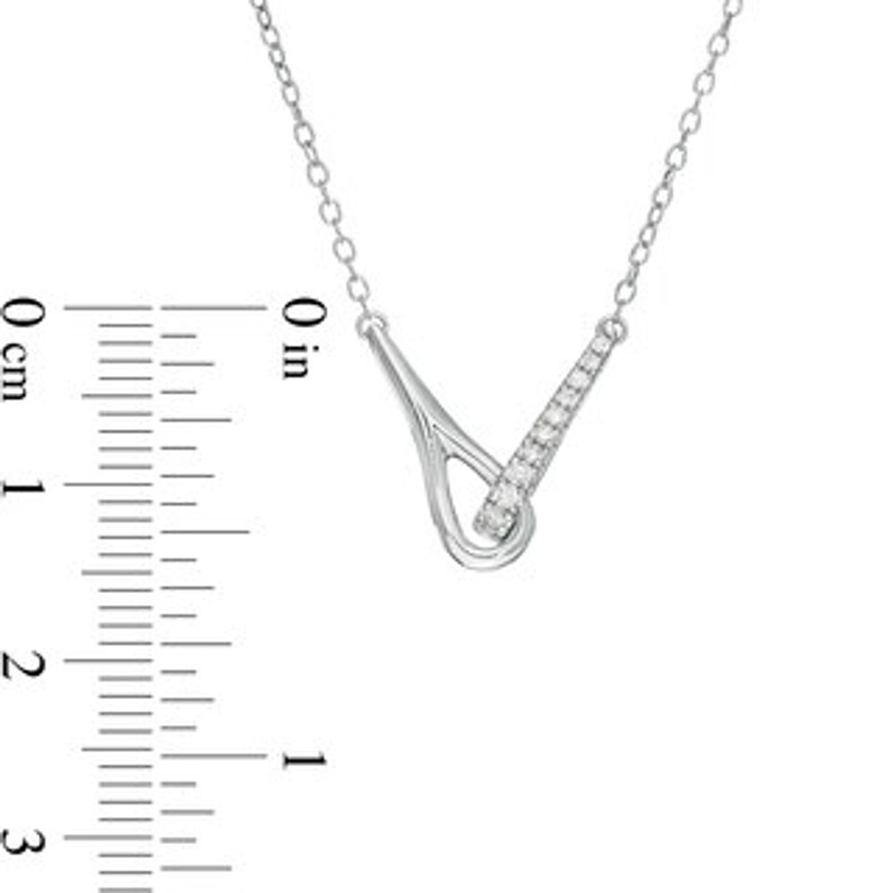 Love + Be Loved CT. T.W. Diamond Loop Necklace in Sterling Silver|Peoples Jewellers