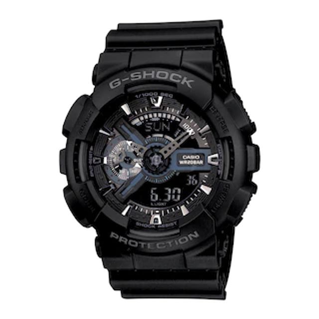 Men's Casio G-Shock Classic Black Resin Strap Watch (Model: GA110-1B)|Peoples Jewellers