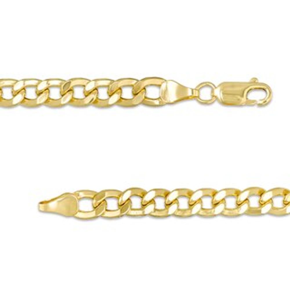 Made in Italy Men's 6.0mm Curb Chain Bracelet in 10K Gold - 8.5"|Peoples Jewellers