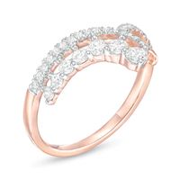 0.45 CT. T.W. Diamond Chevron Ring in 10K Rose Gold|Peoples Jewellers