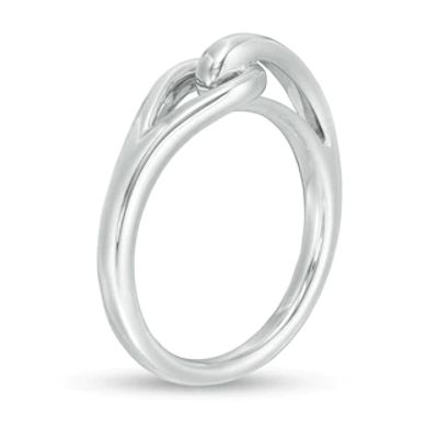 Love + Be Loved Heart Loop Ring in Sterling Silver|Peoples Jewellers
