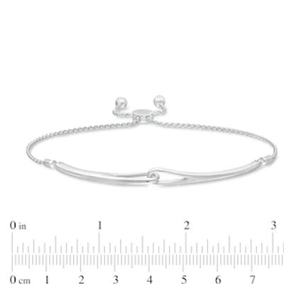 Love + Be Loved Loop Bolo Bracelet in Sterling Silver - 9.5"|Peoples Jewellers