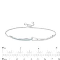 Love + Be Loved Blue Topaz Loop Bolo Bracelet in Sterling Silver - 9.5"|Peoples Jewellers