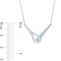 Love + Be Loved Blue Topaz Loop Necklace in Sterling Silver|Peoples Jewellers