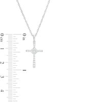 0.145 CT. T.W. Diamond Cross Pendant in Sterling Silver|Peoples Jewellers